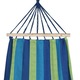 Hamac Tip Balansoar Macvi® cu 2 Tije din Lemn Capacitate 150 kg, Material Rezistent, Albastru, Design Confortabil pentru Gradina, Terasa sau Camping, Verde