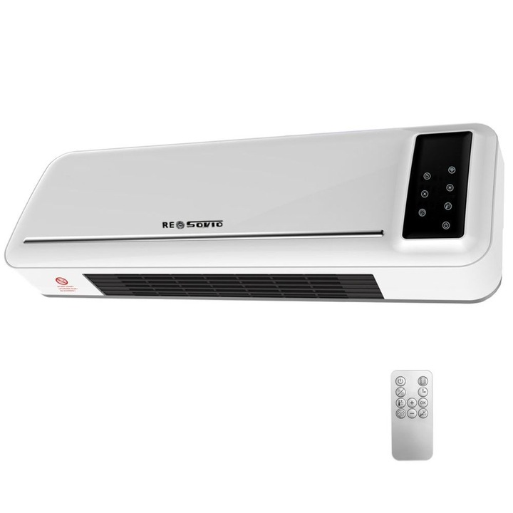 Resovio LCD Kijelzős Elektromos Fűtőventilátor 2000W - Távirányítóval