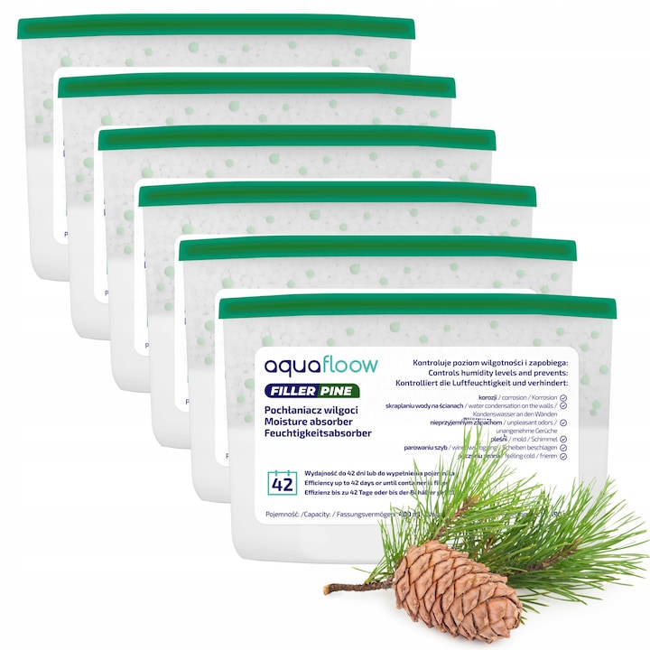 Set 2 buc absorbante umiditate 100 g x 2, Potrivit pentru camerele de zi, dulapuri, bucatarie si baie, precum si pentru rulote si masini, dezumidificator cu parfum discret de lavanda