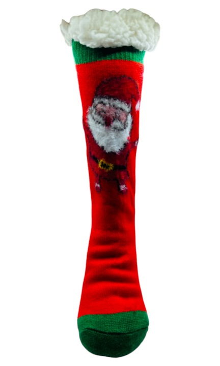 Set sosete termice de barbati, cu design de sarbatori, Tecos®, marime 40-46, ambalate in cutie cadou, ideale pentru Sarbatorile de iarna, 1 pereche