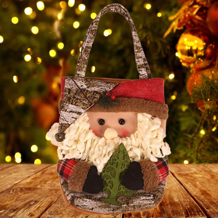 Produs premium - Geanta destinat Cadouri de Craciun, Southern Sky, Model Mos Craciun, Decoratiune Sarbatori, 46x23x2 cm, Multicolor