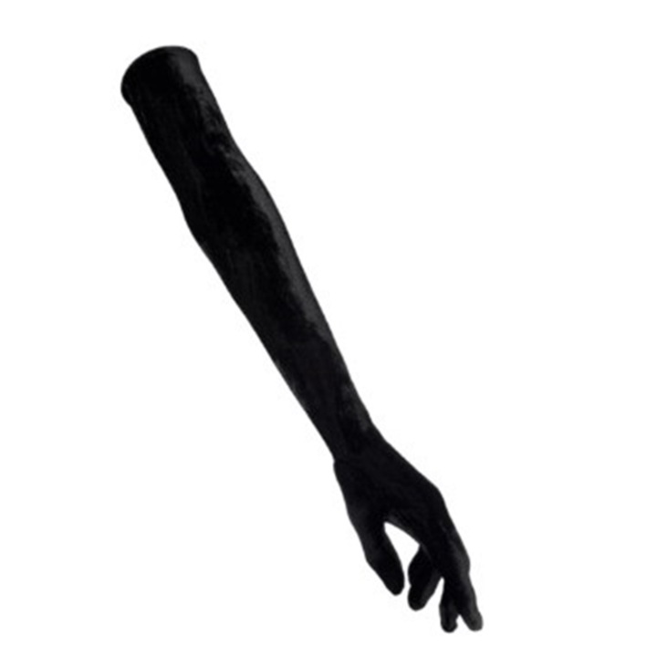 Manusi din catifea CLASStitude, lungime 53 cm peste cot, pentru ocazii speciale elegante si de seara, marime universala, Negru