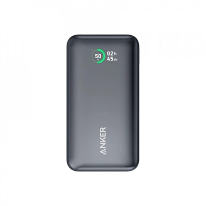 Powerbank Anker "533" 10 000 mAh, 30 W PD и Power IQ 3.0, 2 x USB-C, 220 g, черен
