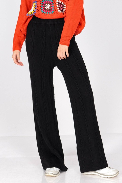 Pantaloni casual tricotati Negru, Roh Tr525, Onesize