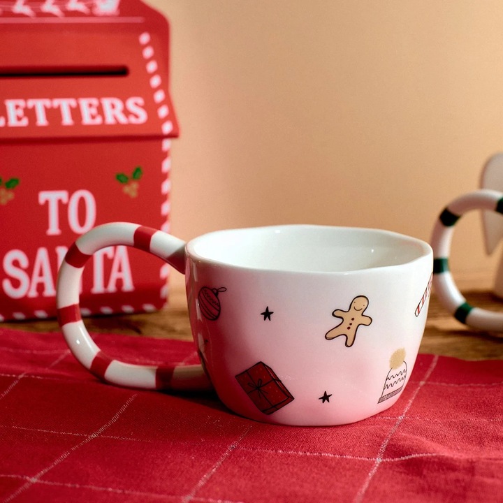 Cana LOLLA cu maner mare rosu 0, 3 l HOMLA