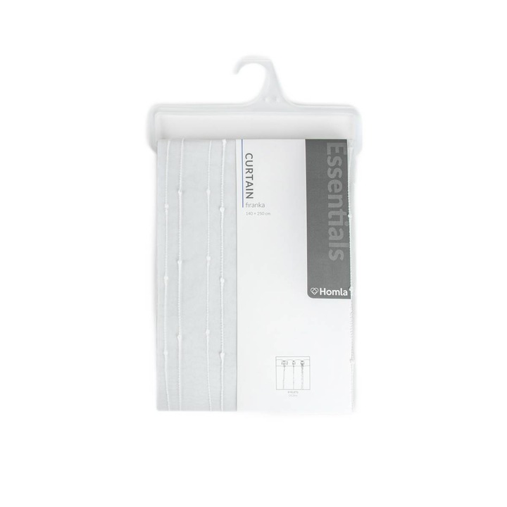 Перде HOMLA, B2 ESSENTIALS JACQUARD, Rings Cortina Jacquard бяло на колела 140x250