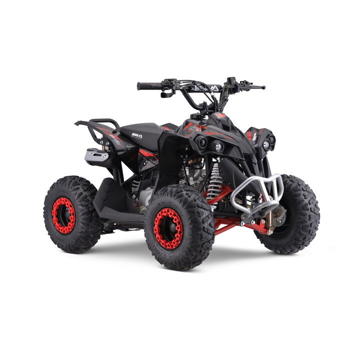 ATV pentru copii model ATV-3C, motor 100c pe benzina, transmisie automata, rosu