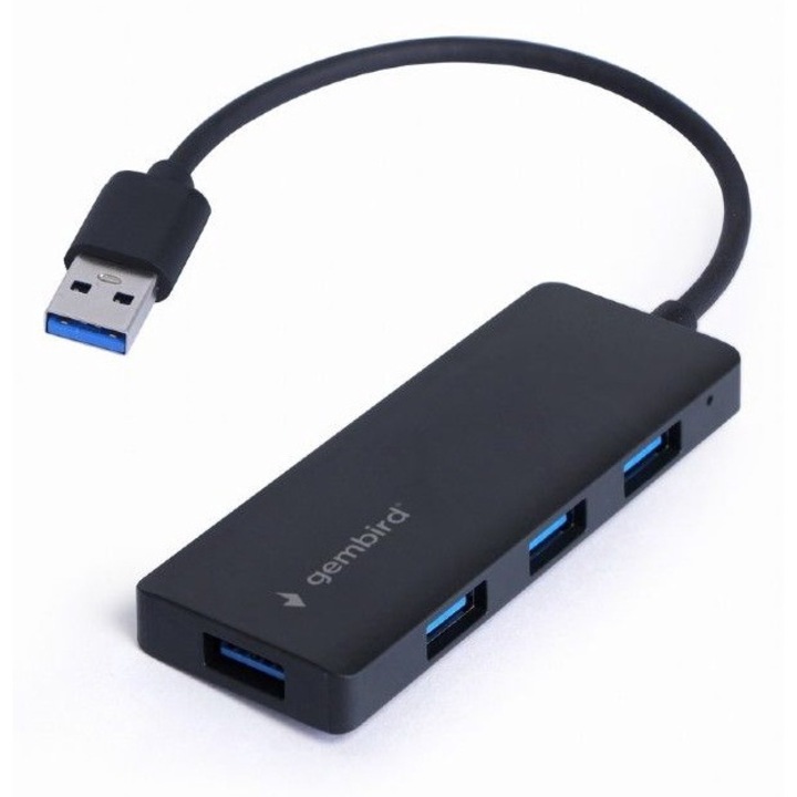 Gembird 4-портов USB 3.1 ХЪБ черен, 243737, USB хъб