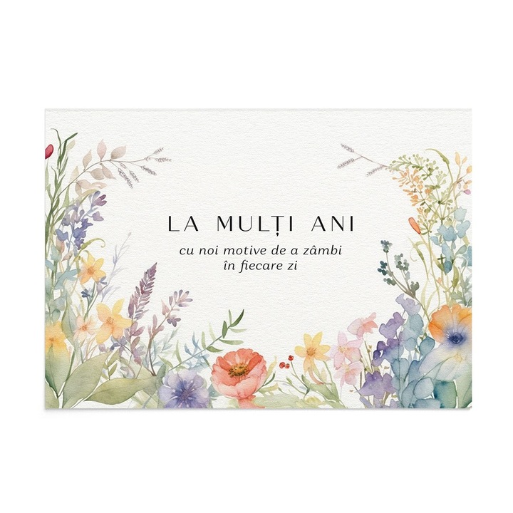 Felicitare La Multi Ani Beautiful Birthday Begining, Zizula Cards, 105 X 150 mm