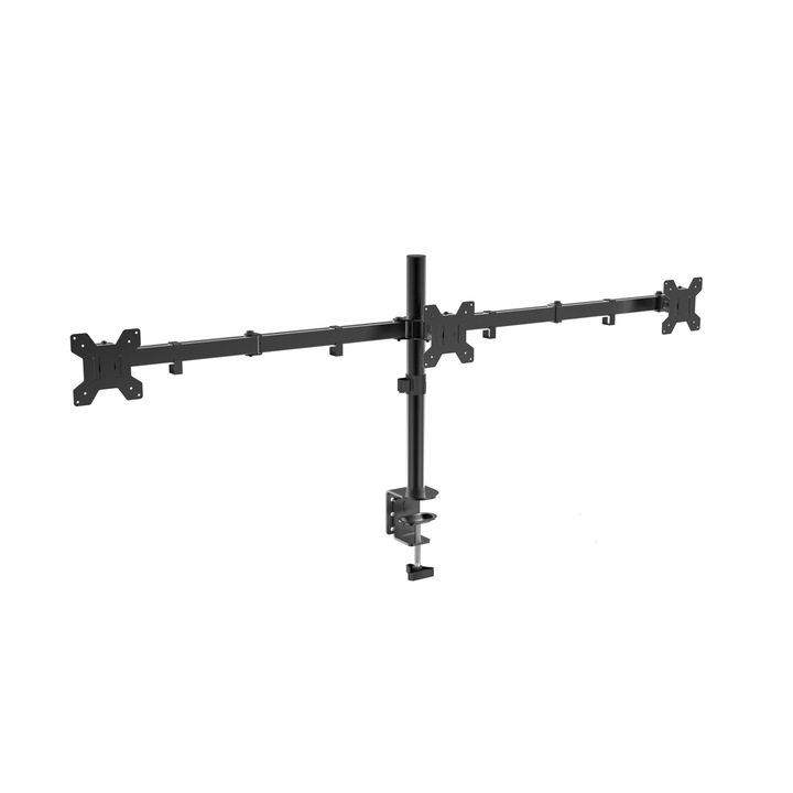 Стойка за монитор BlackMount MENG03, 3 монитора 10-27", със скоба, макс. 8 кг/екран