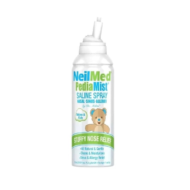 Spray nazal cu solutie salina normala pentru bebelusi si copii, NeilMed Pediamist 75 ml