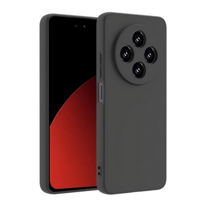 Gigapack szilikon mobiltelefon tok, matt, fekete, kompatibilis: Xiaomi Redmi 14C 4G