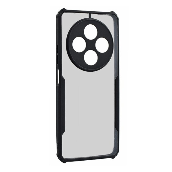 Gigapack szilikon mobiltelefon tok, ütésállóság, légpárnás sarok, akril hátlap, kameravédő, fekete, kompatibilis: Xiaomi Redmi 14C 4G