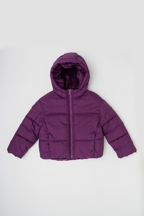 United Colors of Benetton, Geaca cu gluga si vatelina, Violet