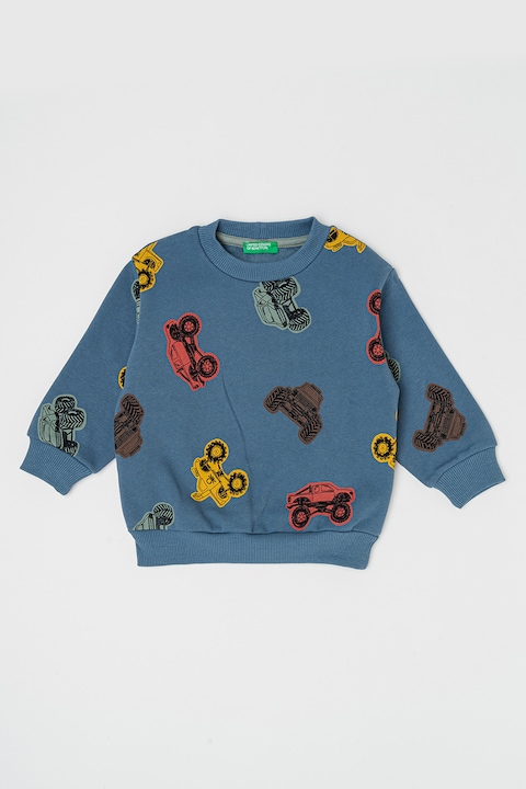 United Colors of Benetton, Суитшърт с принт, Тъмносин