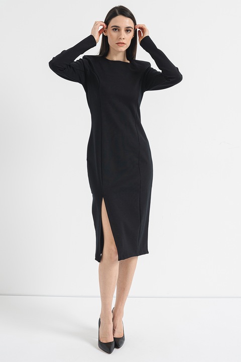 United Colors of Benetton, Рокля с цепка встрани, Черен, M