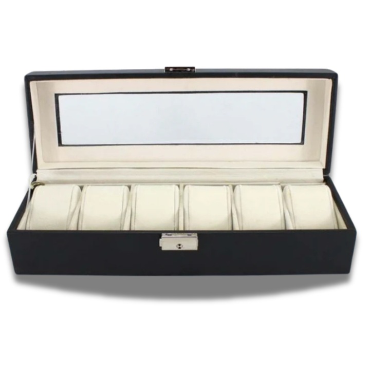 Cutie depozitare si organizare pentru 6 ceasuri PREMIUM