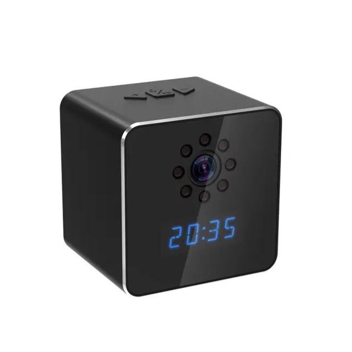 Ceas birou cu camera de supraveghere, WiFi, Full HD 1080, vedere nocturna, detectare a miscarii in timp real, difuzor incorporat, inregistrare 4K, TF Card