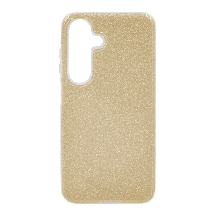 Gigapack szilikon mobiltelefon tok, műanyag belső, csillogó hátlap, arany, kompatibilis: Samsung Galaxy A16 4G, SM-A165, / Galaxy A16 5G, SM-A166