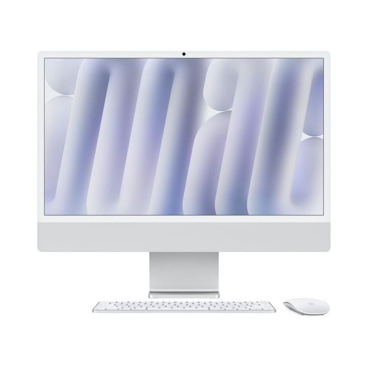 Apple iMac 24" Retina 4,5K asztali számítógép, Apple 8 core CPU, 16GB, 256GB SSD, Apple 8 core GPU, macOS, Magyar billentyűzet, Ezüst - 2024