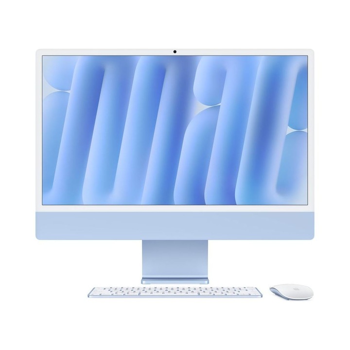 Apple iMac 24" Retina 4,5K asztali számítógép, Apple 10 core CPU, 24GB, 512GB SSD, Apple 10 core GPU, macOS, Magyar billentyűzet, Kék - 2024