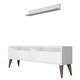 Comoda TV, C1TV-0062, Alb, 150x30x50 cm