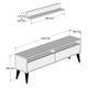 Comoda TV, C1TV-0062, Alb, 150x30x50 cm