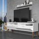Comoda TV, C1TV-0062, Alb, 150x30x50 cm