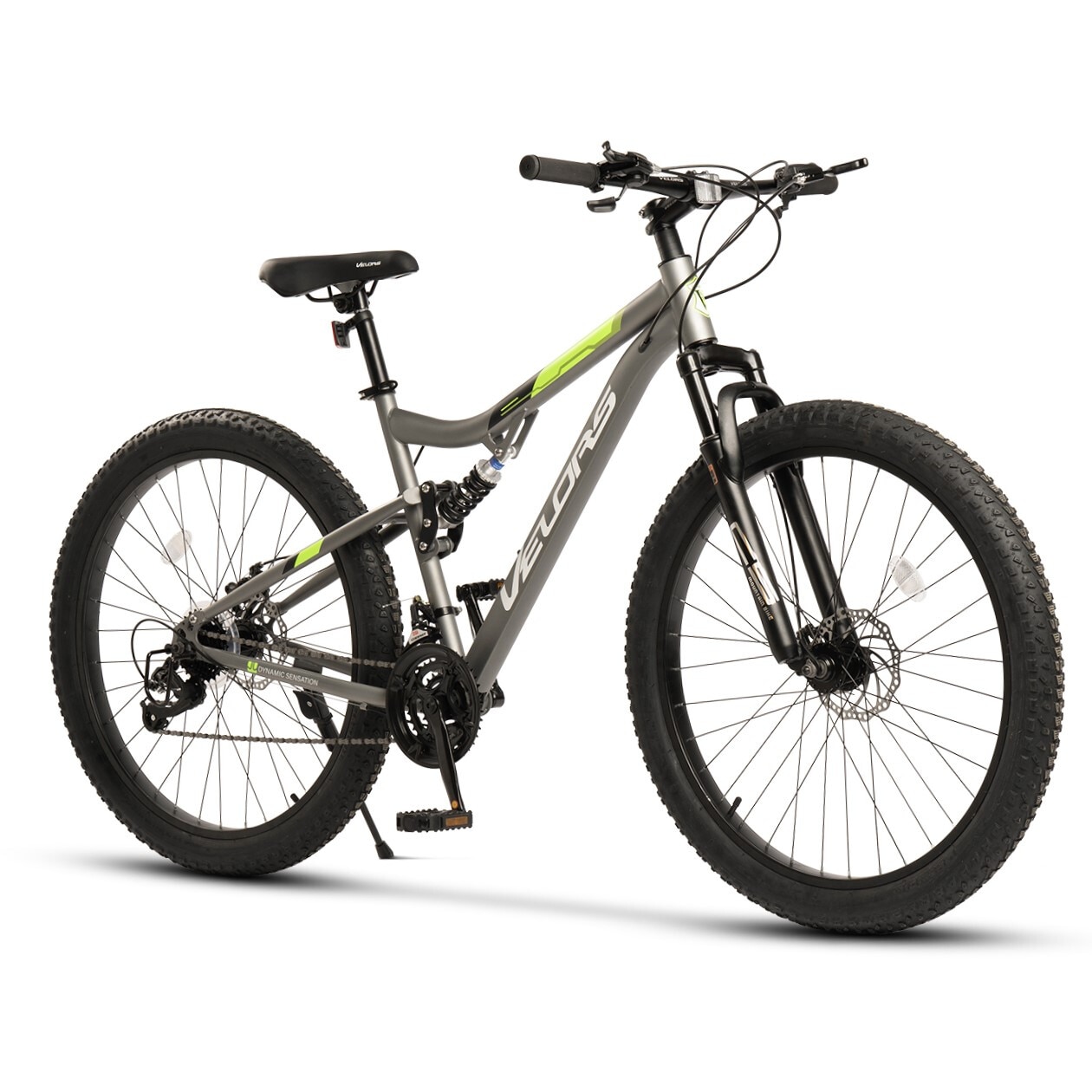 Bicicleta MTB Full Suspension Dynamic JSX27304A, brand Velors, cabluri integrate prin cadru, roata 27.5 inch, MTB, frana Disc fata/spate, echipare Bicicleta MTB Full Suspension Dynamic JSX27304A, brand Velors, cabluri integrate prin cadru, roata 27.5 inch, MTB, frana Disc fata/spate, echipare