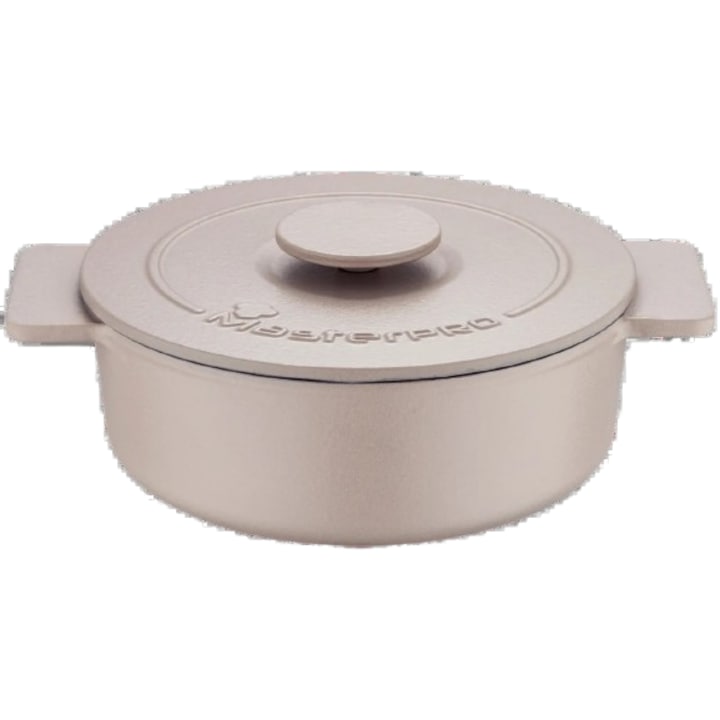 Ниска тенджера с чугунен капак MasterPro от Chef Florin Dumitrescu, 4.15L, 26 cm