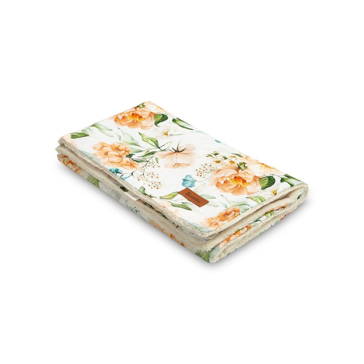 Édes baba takaró, SENSILLO, újszülött takaró, 80x100 cm, bazsarózsa