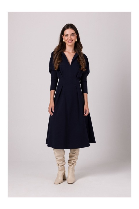 Rochie casual de dama, BeWear, Nanel, Albastru inchis, S