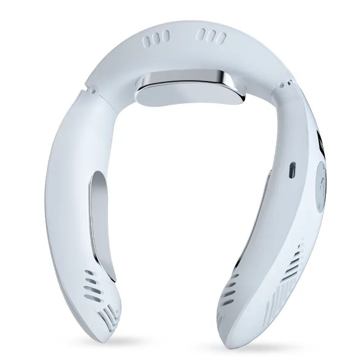 Aparat de Masaj Gat, Dispozitiv profesional AcronicPro, Portabil, Impermeabil, Functie Masaj cu Caldura si cu Racire, 3 Intensitati, Termostat reglabil, Utilizare 15 minute, Baterie 7 zile, 3500mAh, Incarcare Type-C, Alb