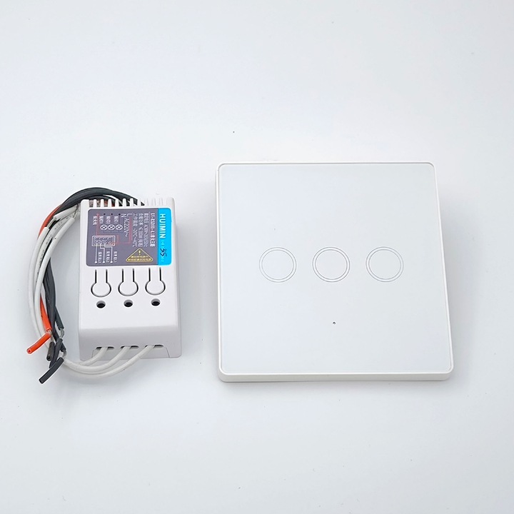 Mini intrerupator 220v 200w solid state cu telecomanda touch cu montaj pe perete 3 canale