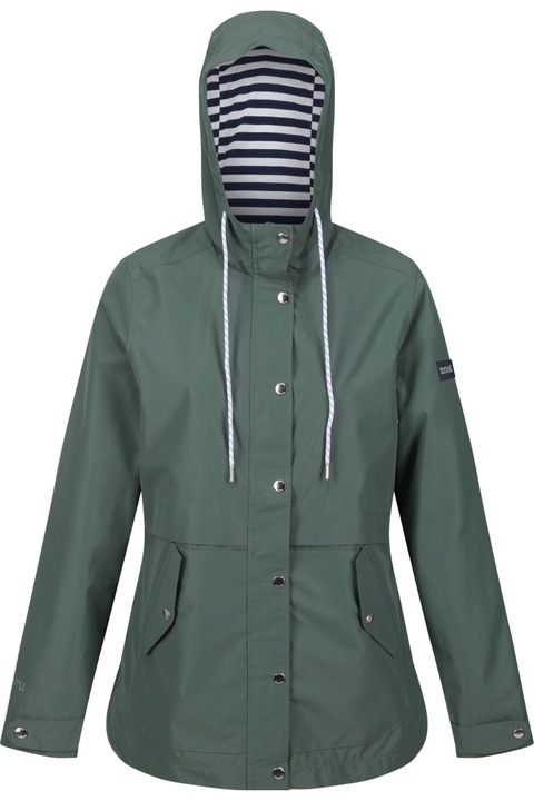 Regatta Bayla női vízálló kabát, sötét erdőzöld, Melange katonai zöld