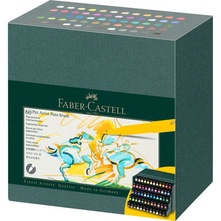 Комплект от 60 маркера Pitt Artist Cutie Studio, 2024 г., Faber-Castell