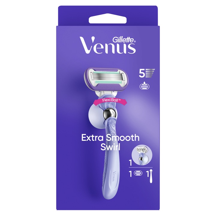 Aparat de ras Gillette Venus Extra Smooth Swirl, 1 buc