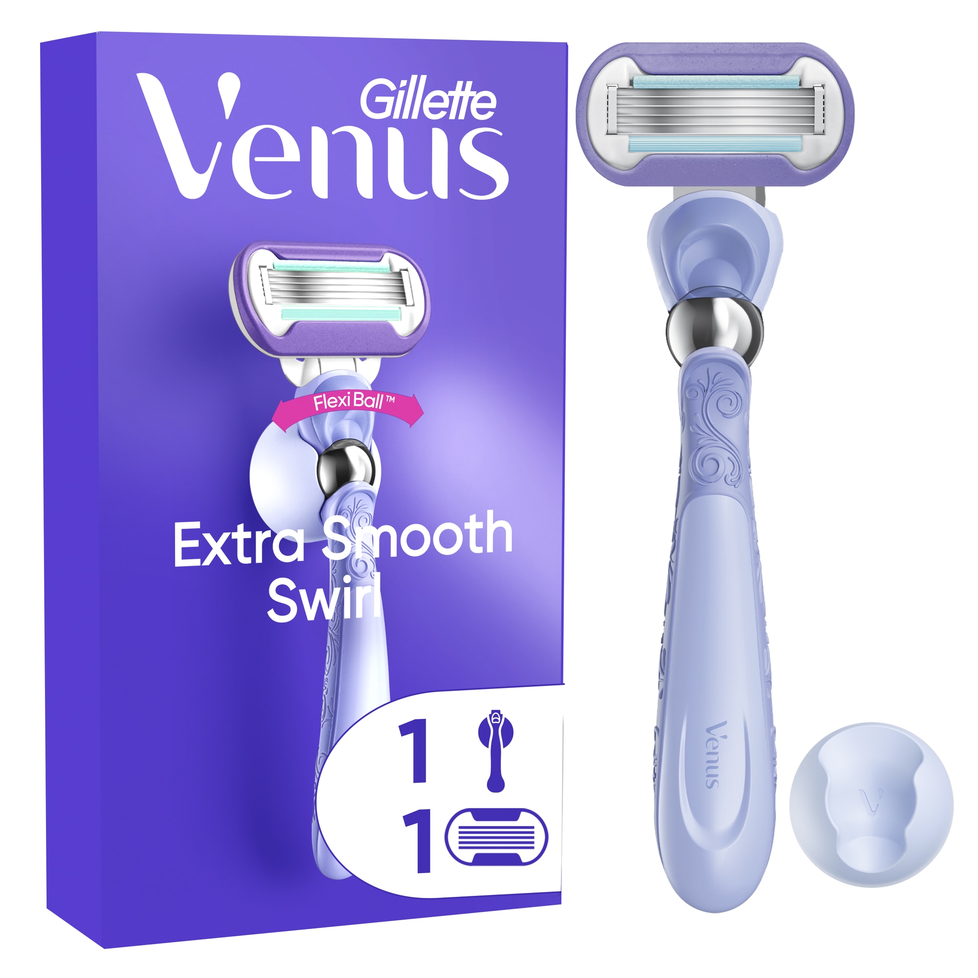 D-Venus Pocket ML Woman 24センチ Aparat de ras pentru femei Gillette Venus Swirl, maner Flexiball
