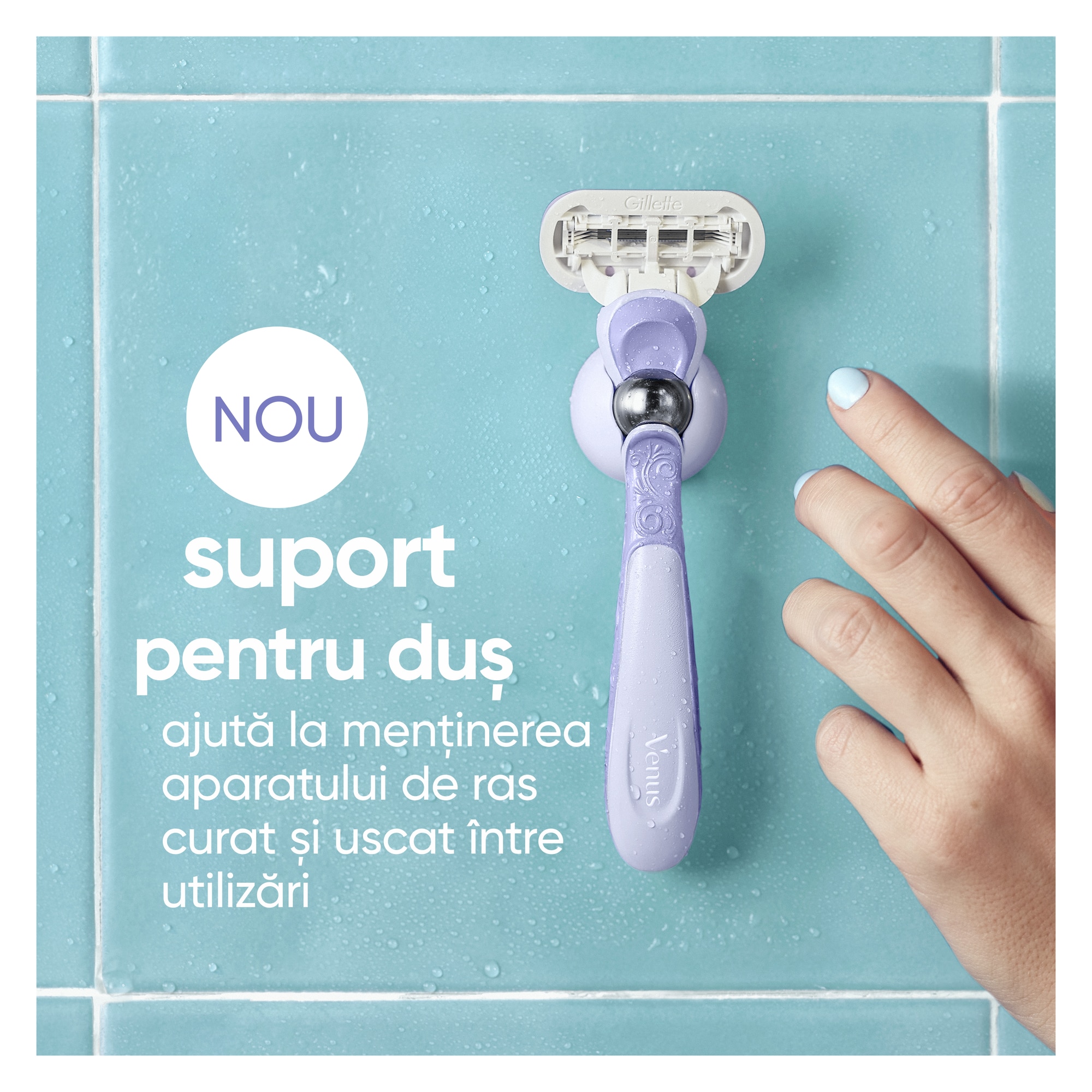 D-Venus Pocket ML Woman 24センチ Aparat de ras pentru femei Gillette Venus Swirl, maner Flexiball