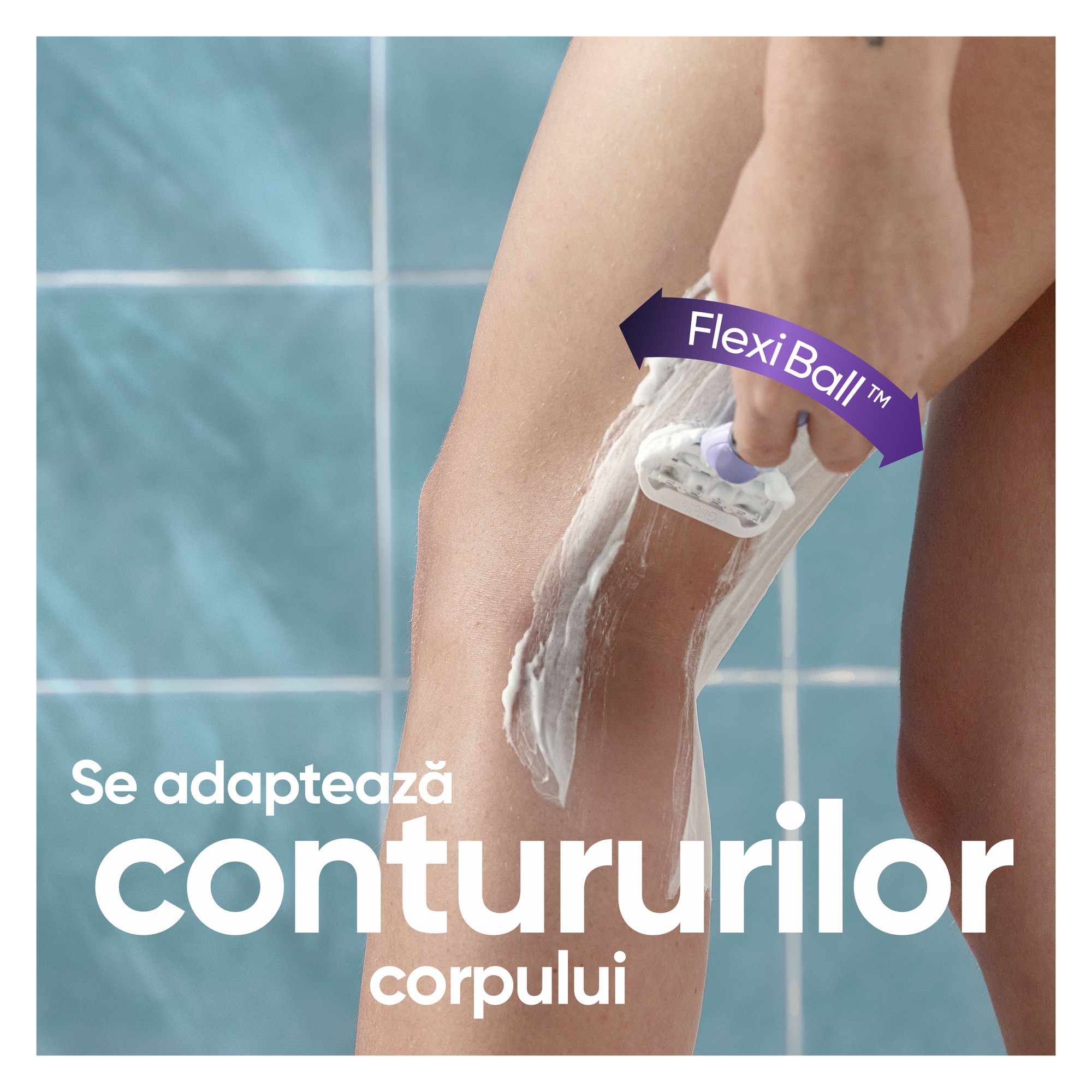 Aparat de ras pentru femei Gillette Venus Swirl, maner Flexiball