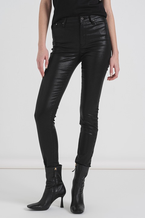 Karl Lagerfeld, Magas derekú skinny fit farmernadrág, Fekete