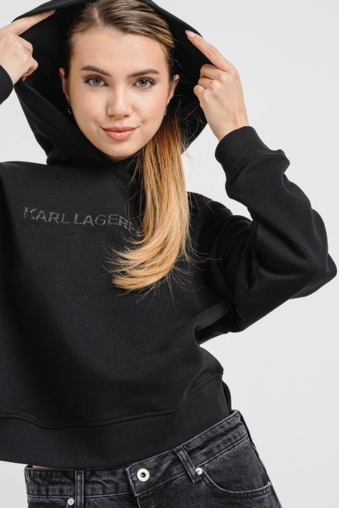 Karl Lagerfeld, Hanorac lejer Commercial, Negru, XS