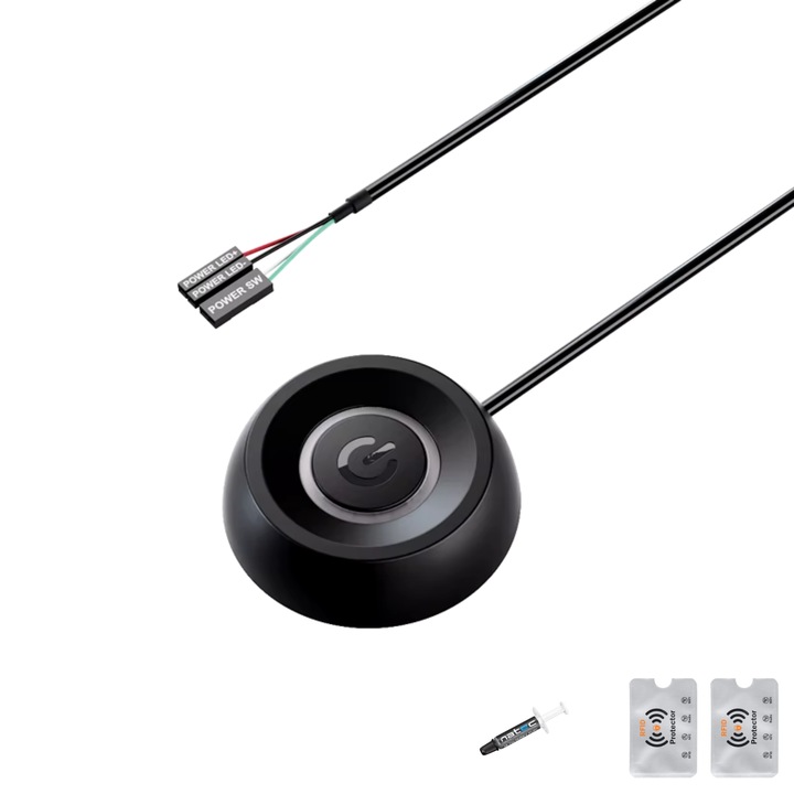 Külső PC bekapcsológomb, 1,8 méteres hosszabbító kábel, BE/KI kapcsoló, LED, játékasztal, 2 Rfid védelem, UnderShop