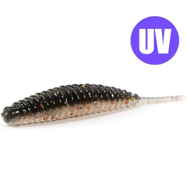 Bull Tackle Elastomax гумена рибка 0.7g 51mm - черно-бяла