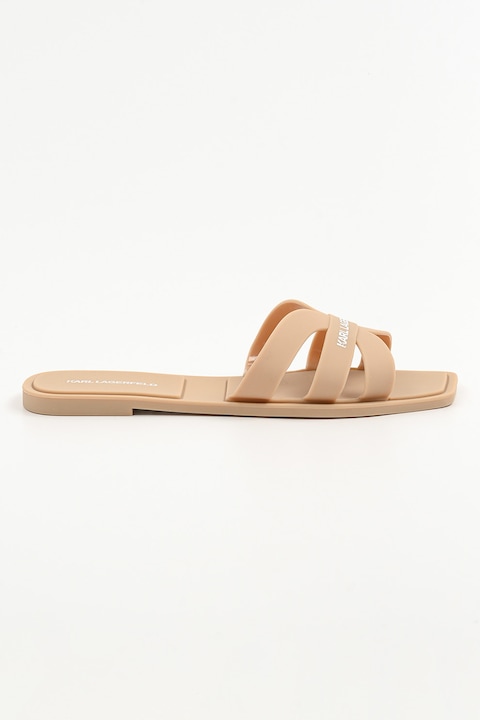 Karl Lagerfeld, Papuci cu logo, Maro camel, 39