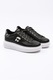 Karl Lagerfeld, Pantofi sport de piele cu logo, Negru, 39