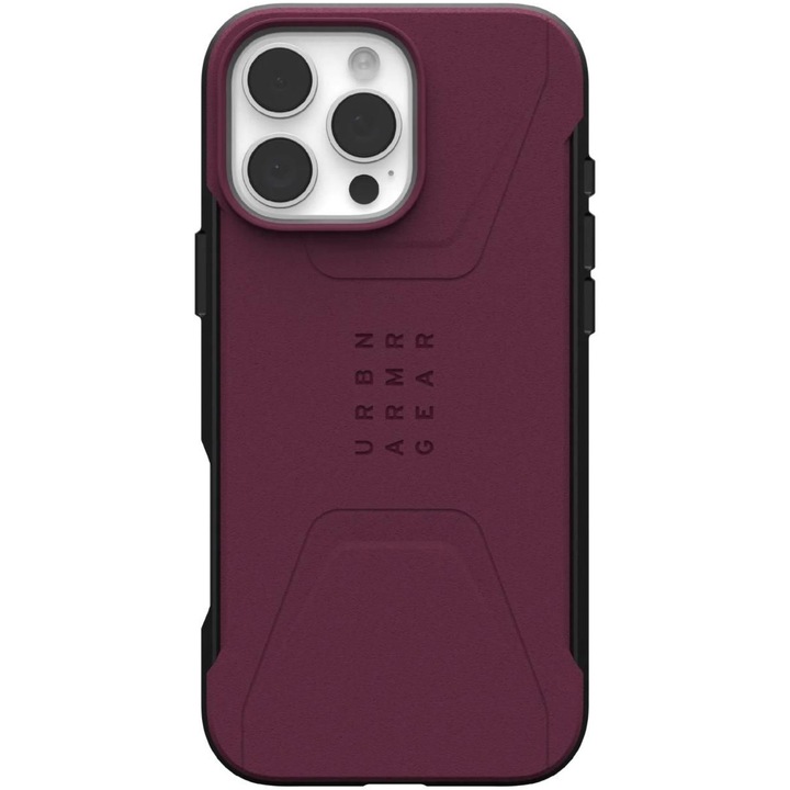 Husa de protectie UAG Civilian Magsafe pentru iPhone 16 Pro Max, Bordeaux