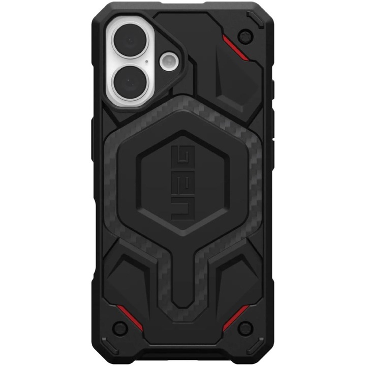 Защитен калъф UAG Monarch Pro за iPhone 16, черен кевлар