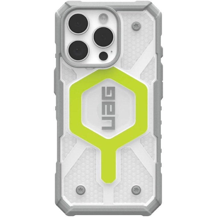 Husa de protectie UAG Pathfinder Clear MagSafe pentru iPhone 16 Pro Max, Active Neon