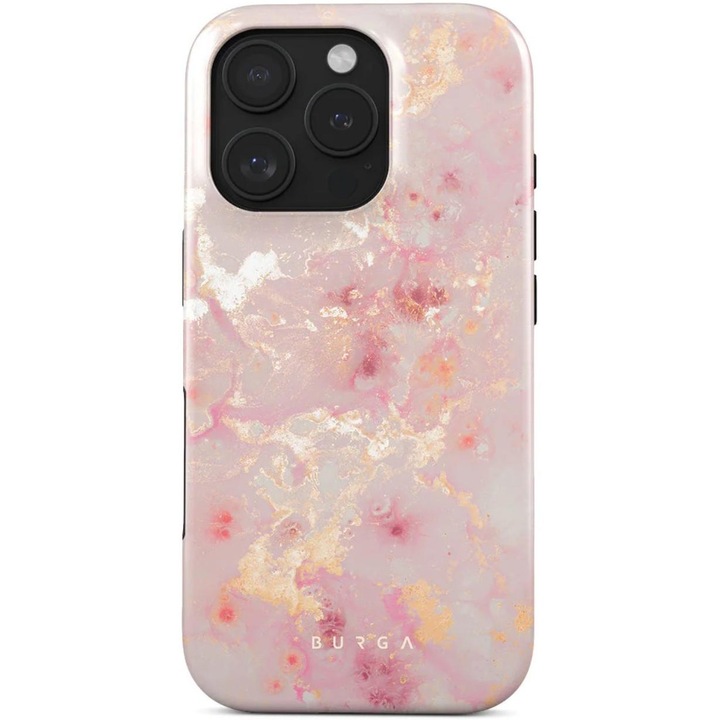 Husa de protectie Burga Dual Layer Golden Coral pentru iPhone 16 Pro